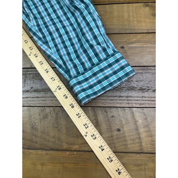 Duluth Trading Wrinkle Fighter Men's Shirt Size 2XL Green Plaid Pocket - Picture 6 of 6